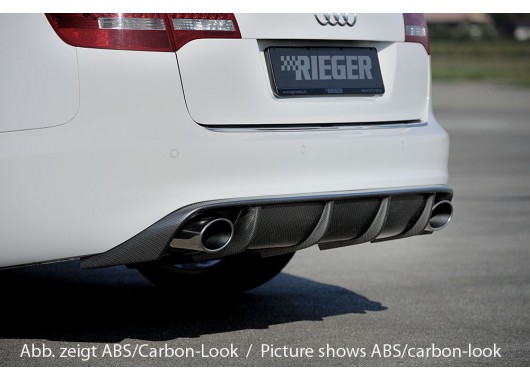 Дифузьор за задна броня Rieger за Audi A6 C6 (2008-2011) image
